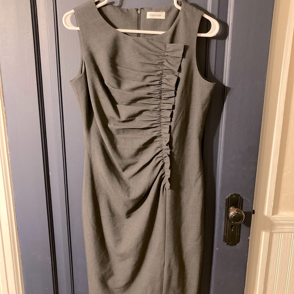 Calvin Klein Shift Dress Gray